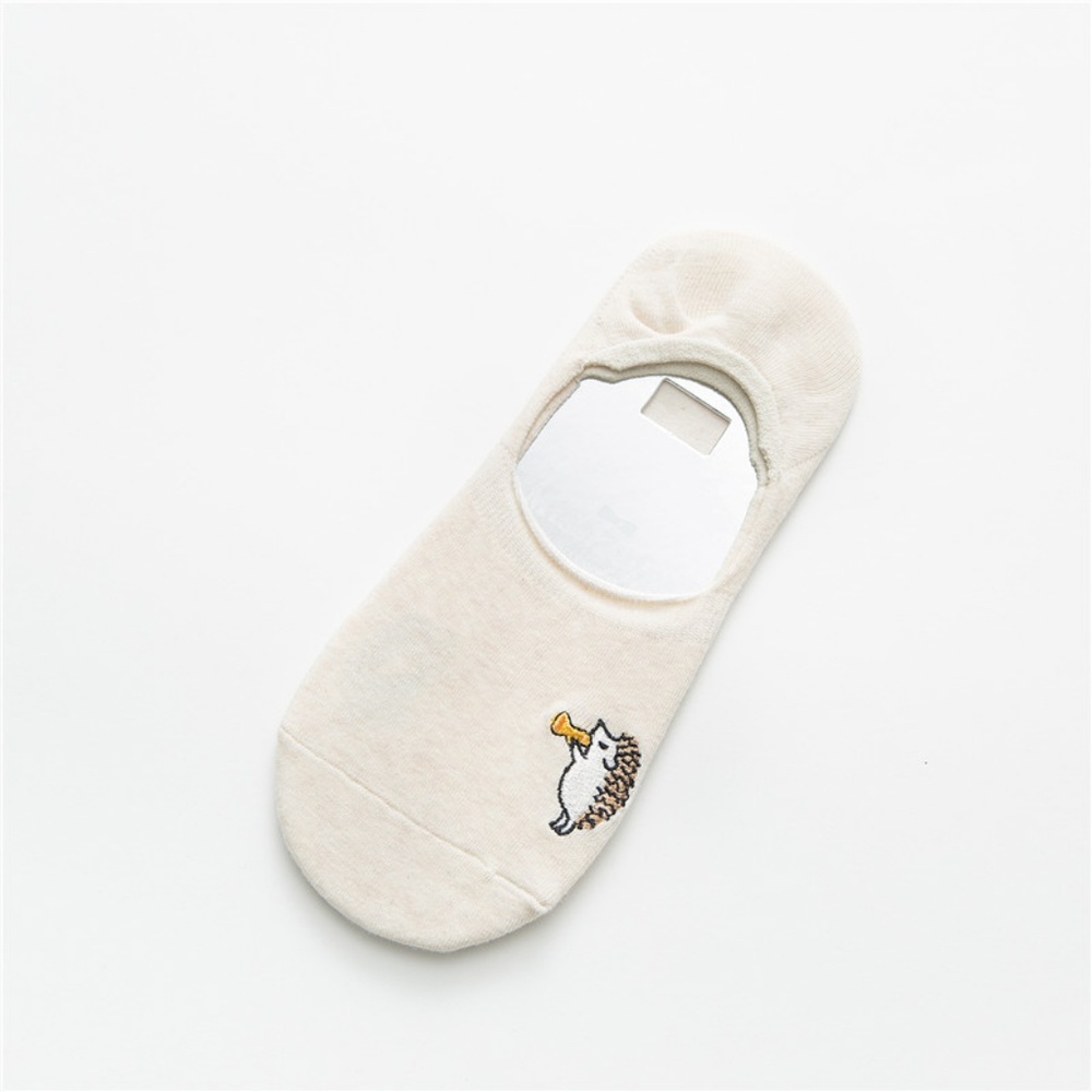 5 Pairs Women Hedgehog No Show Ankle Socks - Picture 4 of 8